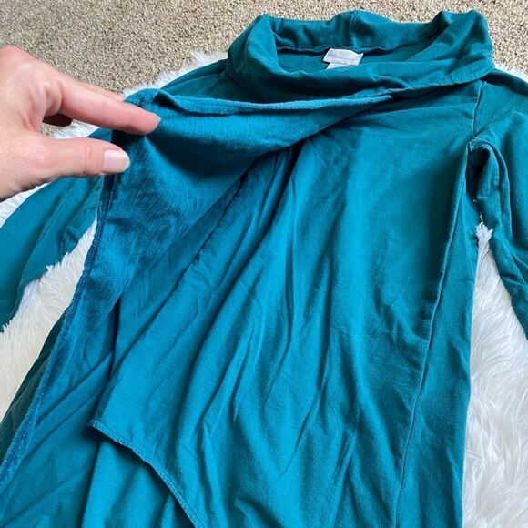 Soft Surroundings Top Blue Stretch Womens Size Medium - Picture 3 of 9